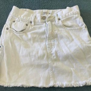 Brandy Melville white denim mini skirt
